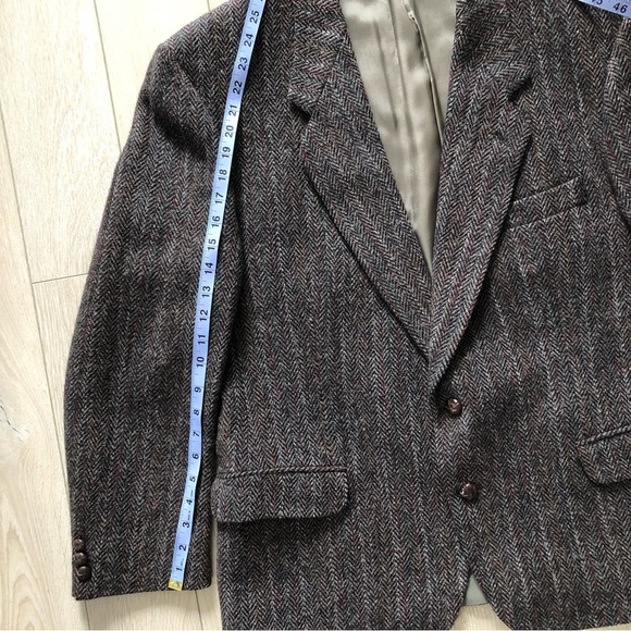 Vintage Harris Tweed Blazer Jacket Hand Woven in Scotland - Picture 7 of 13